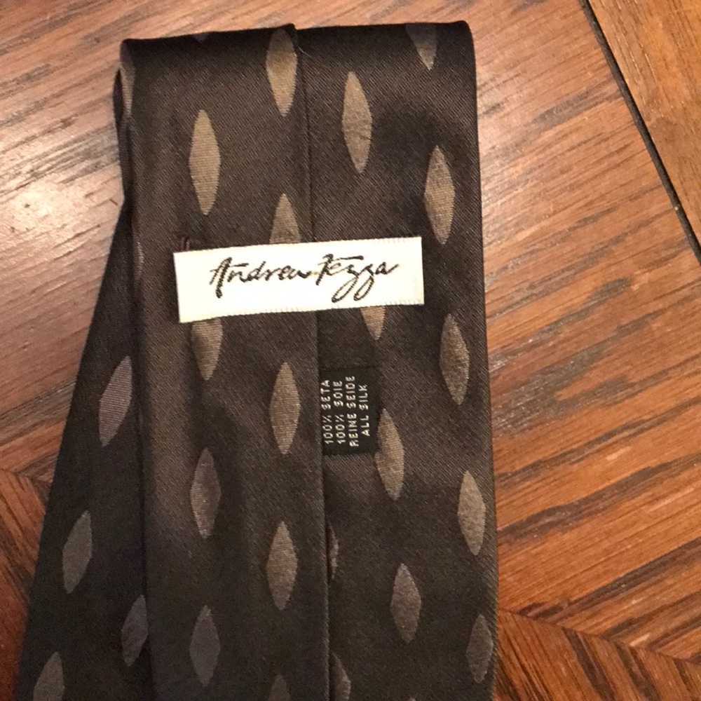 Vintage art deco Andrew Fezza 100% silk/1985